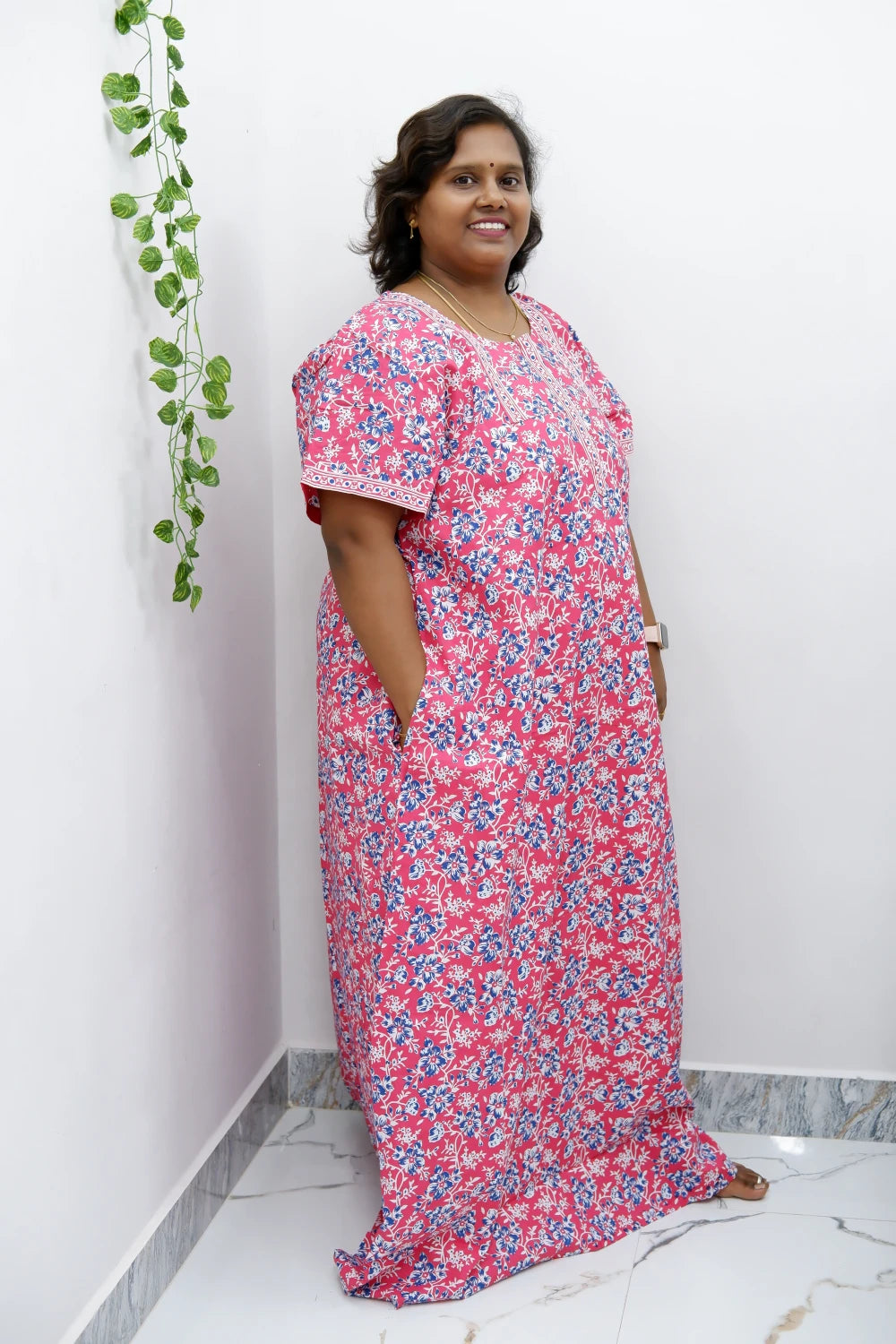 Elegant Zip Nighty – Jyothi Cotton Breeze
