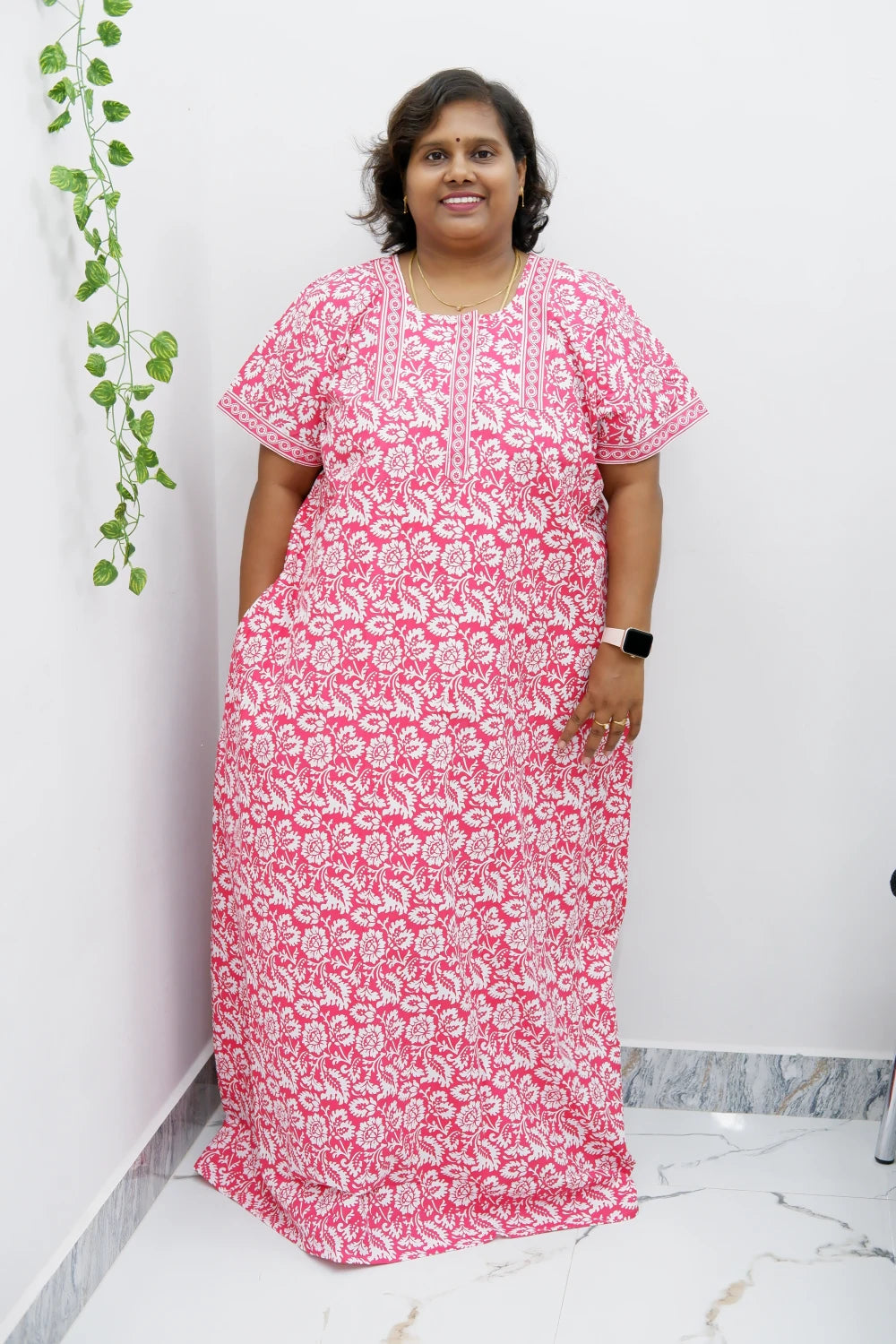 Elegant Zip Nighty – Jyothi Cotton Breeze