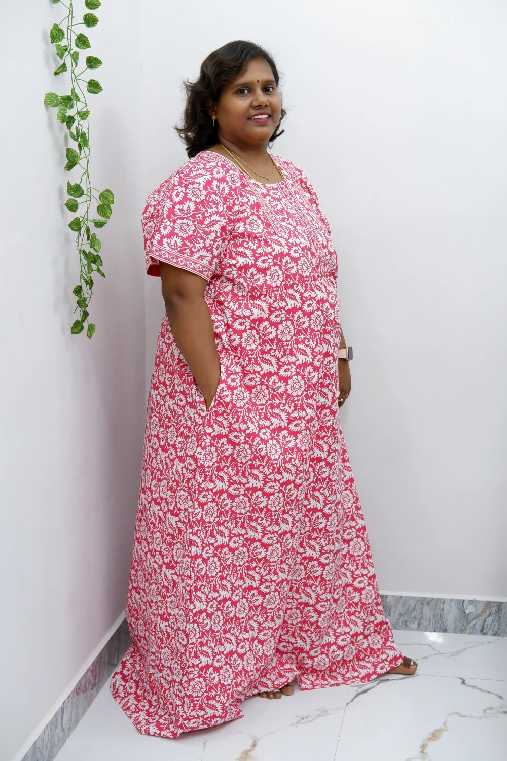 Elegant Zip Nighty – Jyothi Cotton Breeze