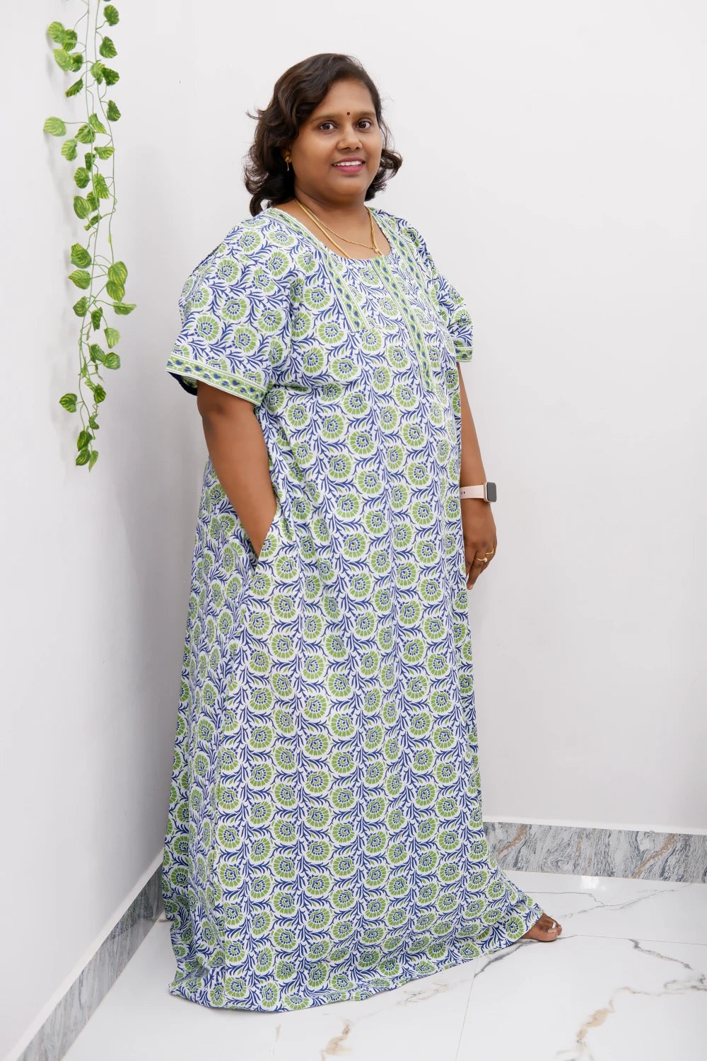 Elegant Zip Nighty – Jyothi Cotton Breeze