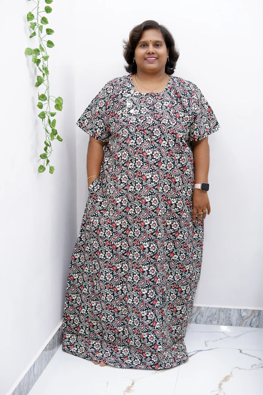 Elegant Zip Nighty – Jyothi Cotton Breeze