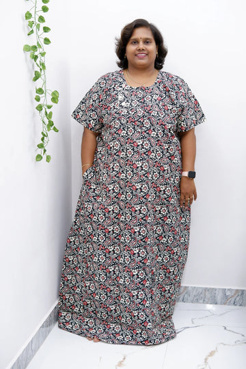 Elegant Zip Nighty – Jyothi Cotton Breeze