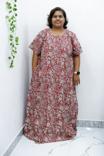 Elegant Zip Nighty – Jyothi Cotton Breeze