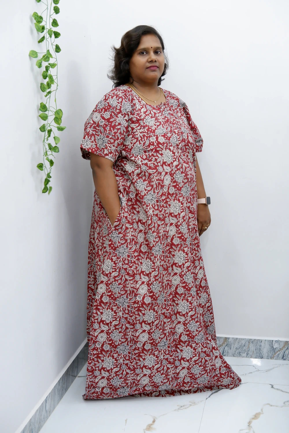 Elegant Zip Nighty – Jyothi Cotton Breeze