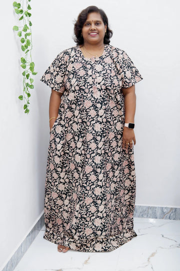 Elegant Zip Nighty – Jyothi Cotton Breeze