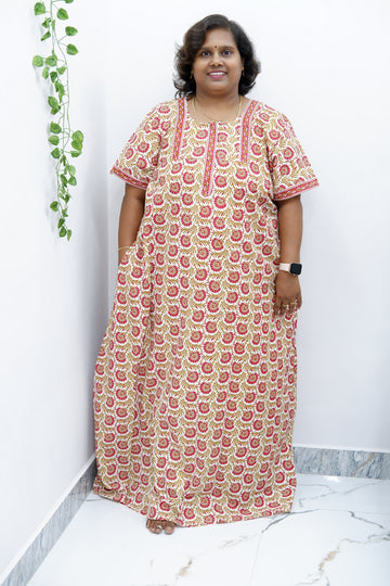 Elegant Zip Nighty – Jyothi Cotton Breeze