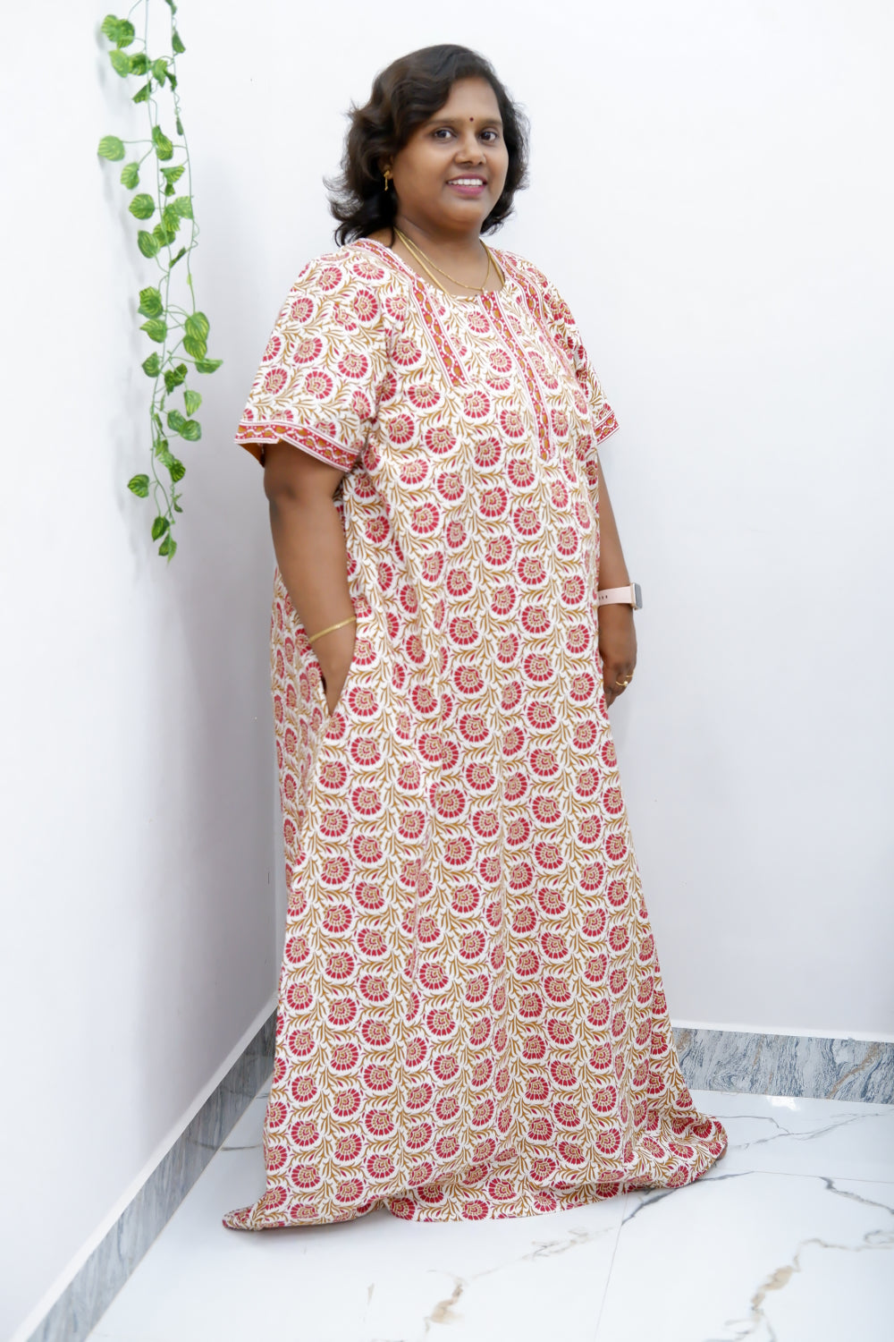 Elegant Zip Nighty – Jyothi Cotton Breeze