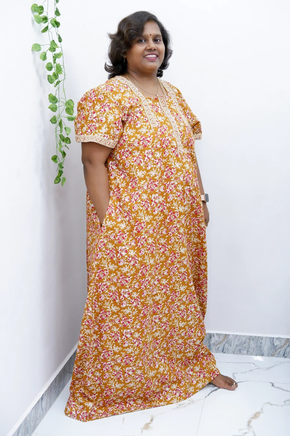 Elegant Zip Nighty – Jyothi Cotton Breeze