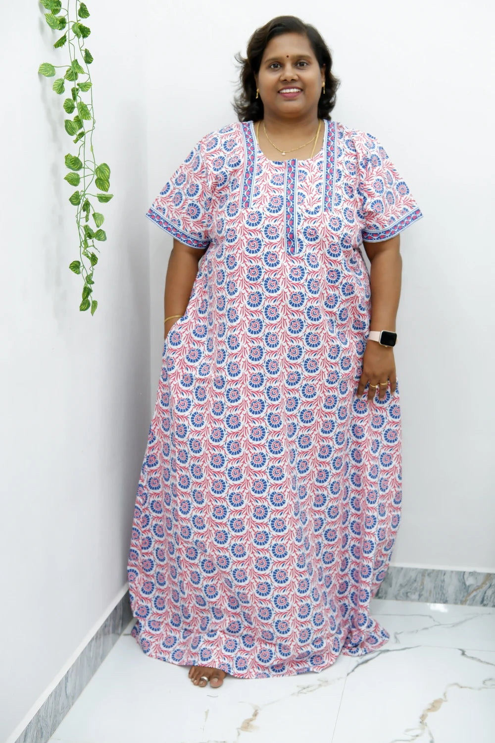 Elegant Zip Nighty – Jyothi Cotton Breeze