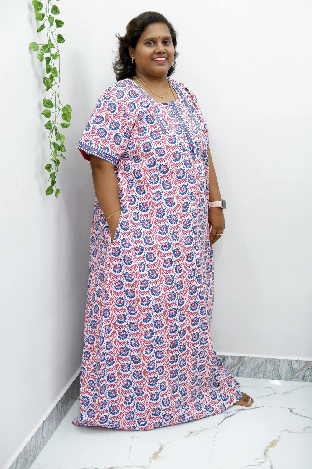 Elegant Zip Nighty – Jyothi Cotton Breeze