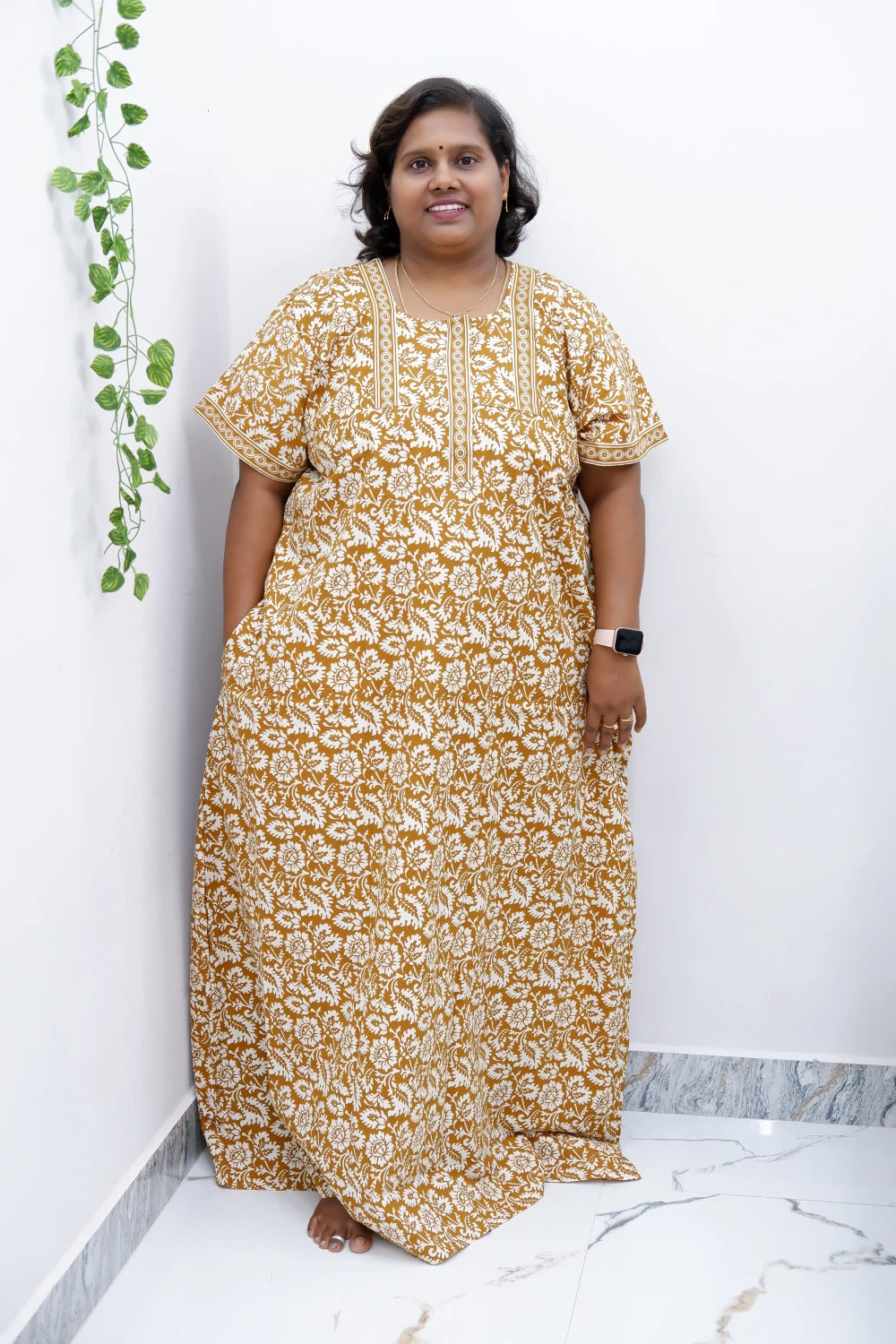 Elegant Zip Nighty – Jyothi Cotton Breeze