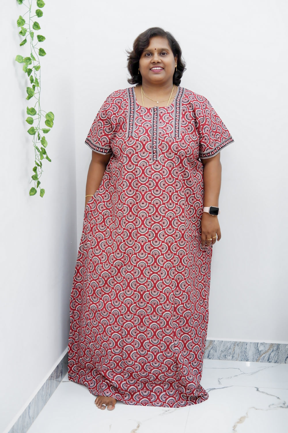Elegant Zip Nighty – Jyothi Cotton Breeze