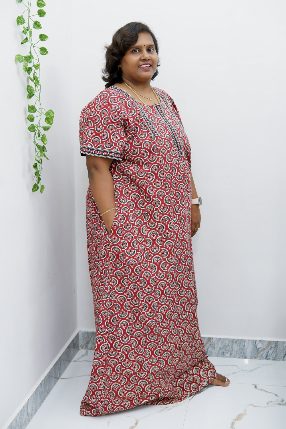 Elegant Zip Nighty – Jyothi Cotton Breeze