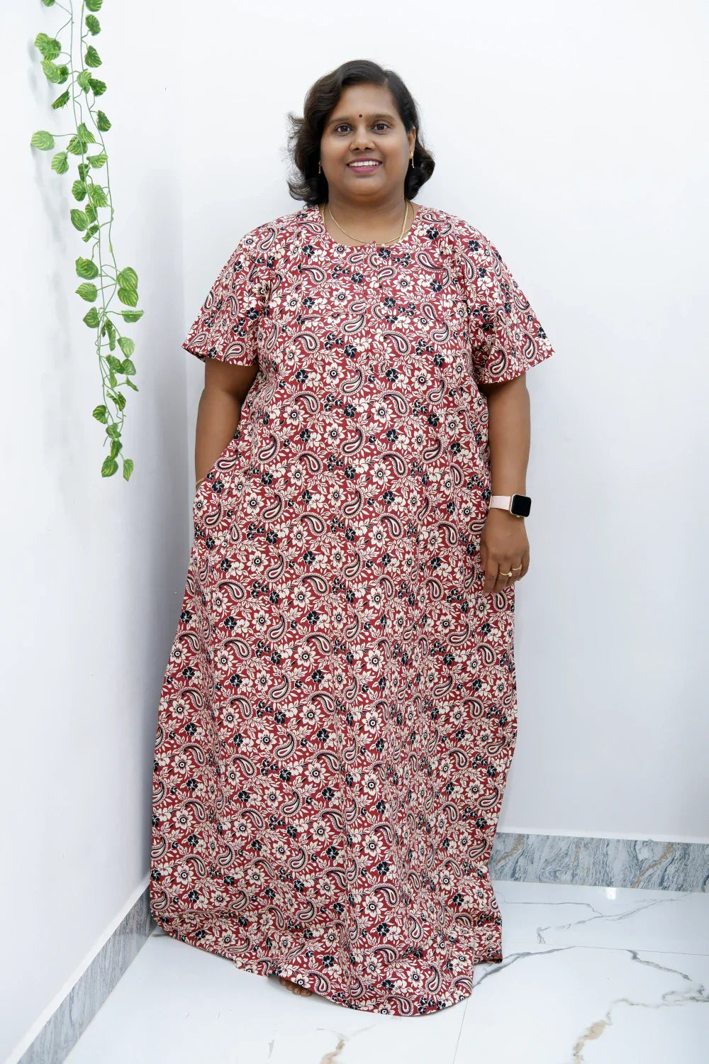 Elegant Zip Nighty – Jyothi Cotton Breeze