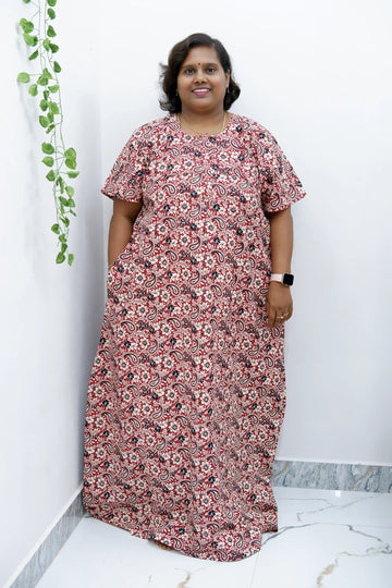 Elegant Zip Nighty – Jyothi Cotton Breeze