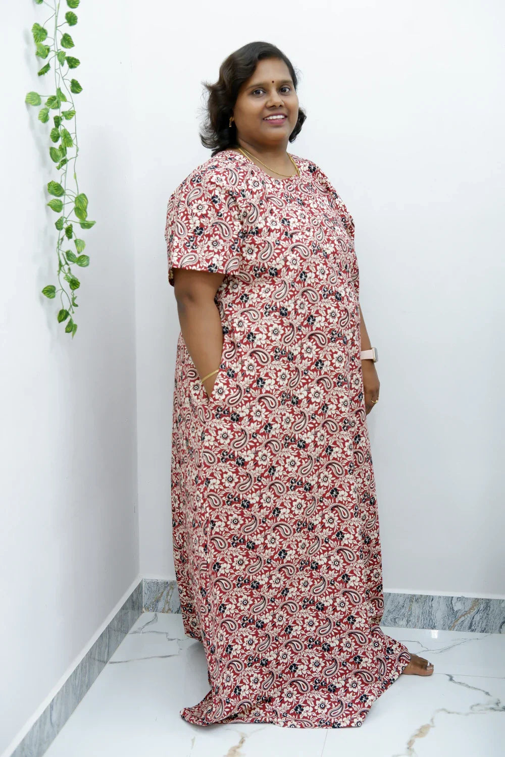 Elegant Zip Nighty – Jyothi Cotton Breeze