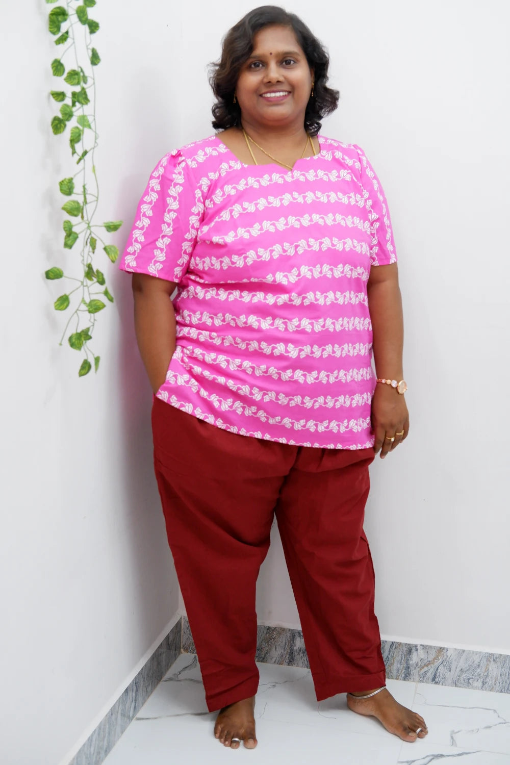 Solid Cotton Straight Pant – Easy & Relaxed Fit