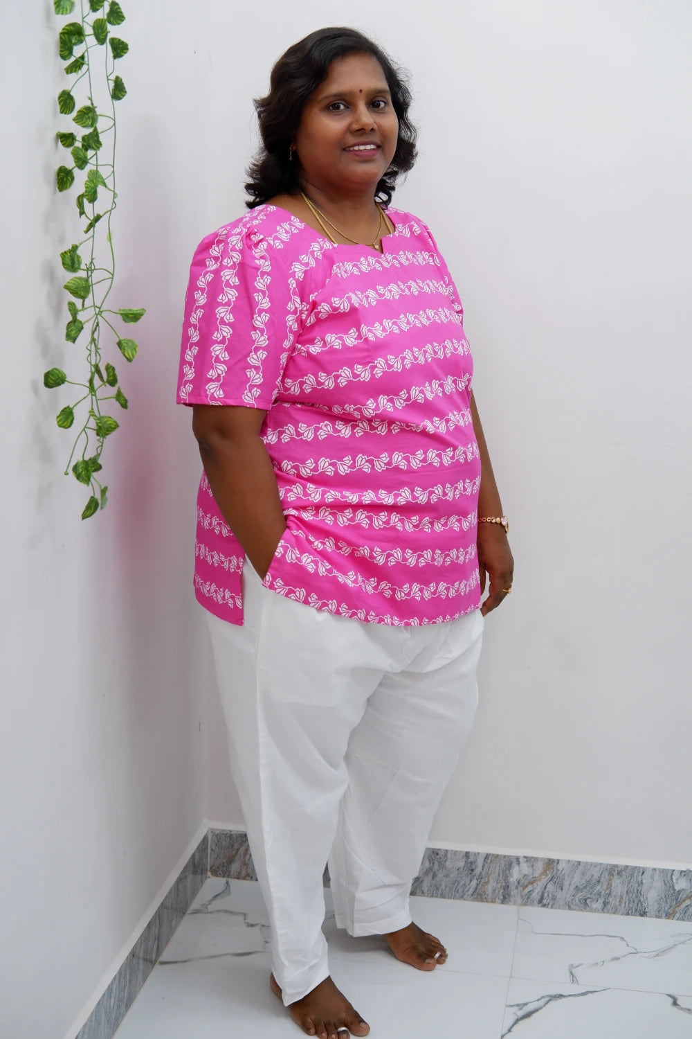 Solid Cotton Straight Pant – Easy & Relaxed Fit