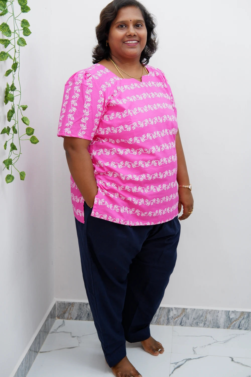 Solid Cotton Straight Pant – Easy & Relaxed Fit
