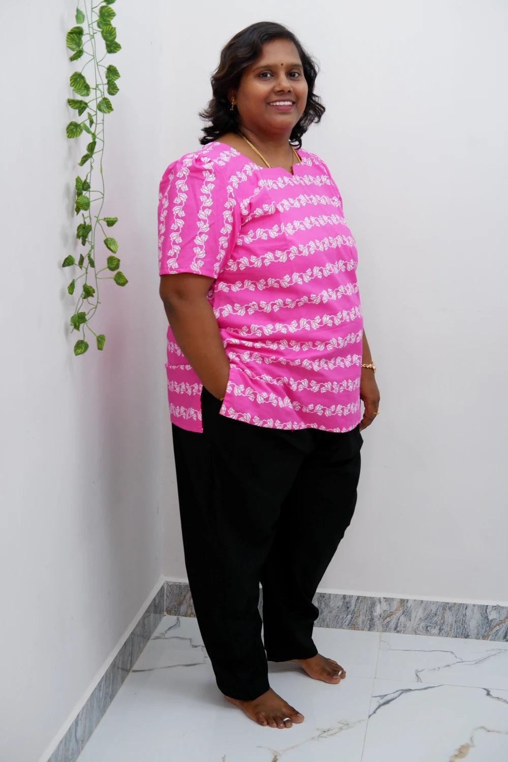 Solid Cotton Straight Pant – Easy & Relaxed Fit