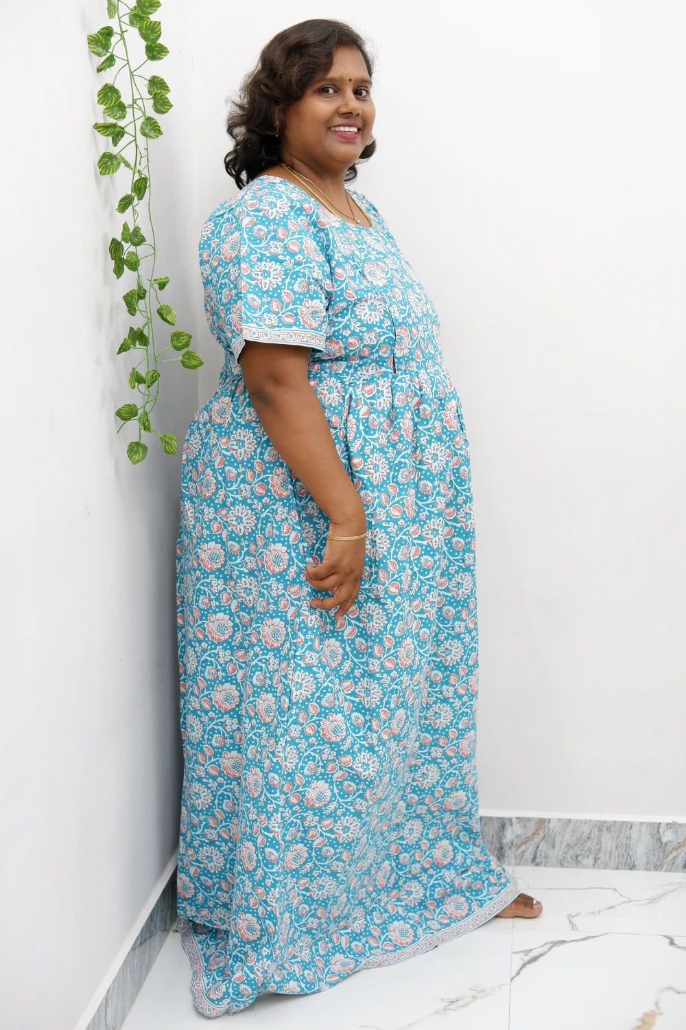 Comfort Fit Maternity Nighty – Side Zip Design