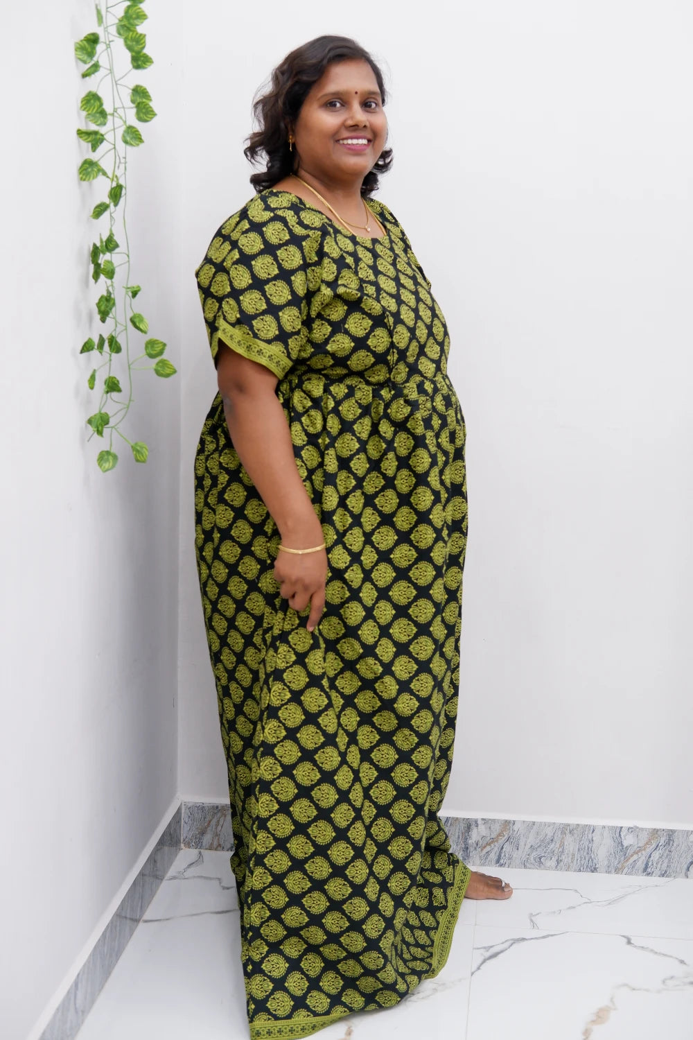 Comfort Fit Maternity Nighty – Side Zip Design