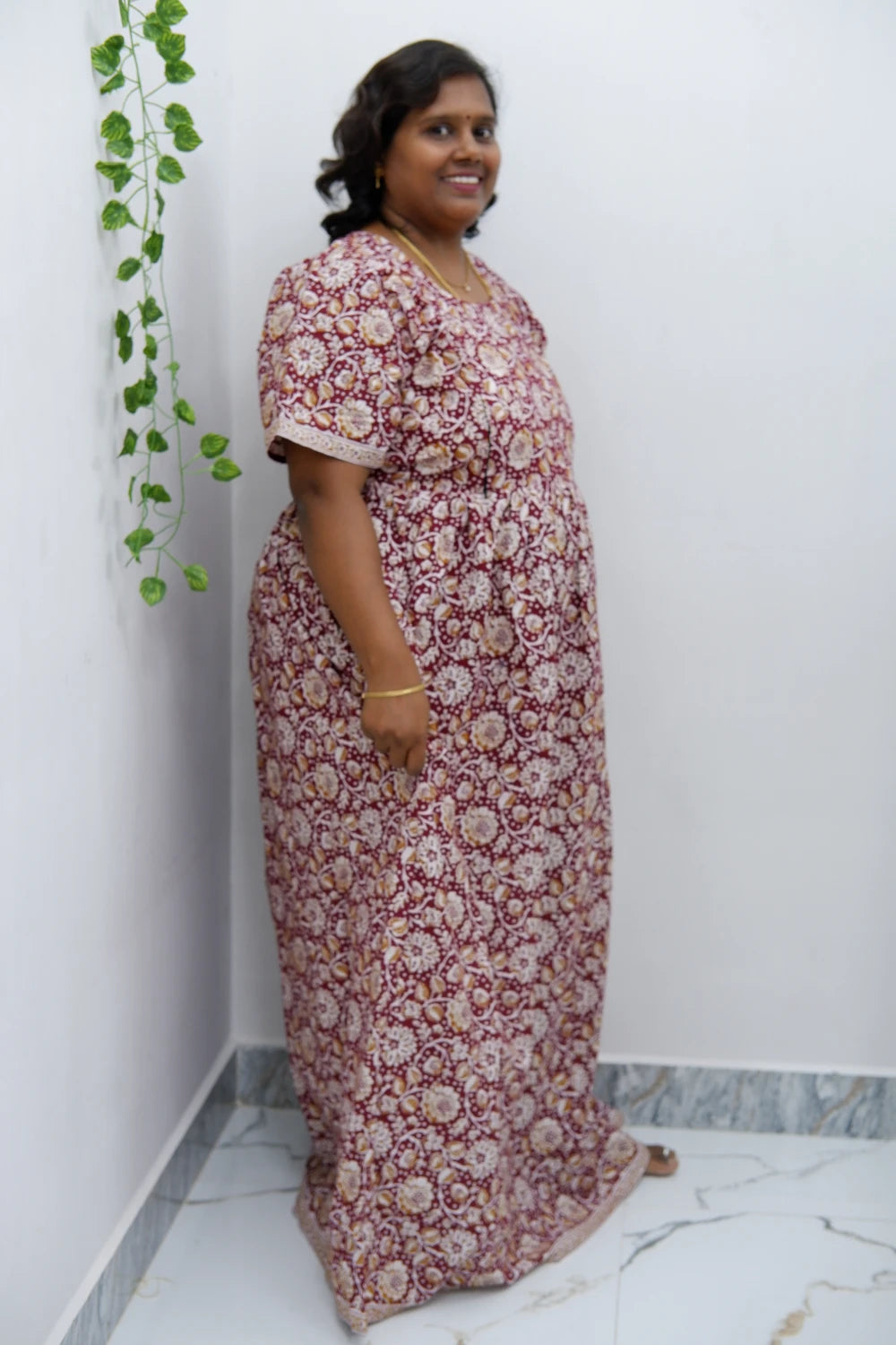 Comfort Fit Maternity Nighty – Side Zip Design