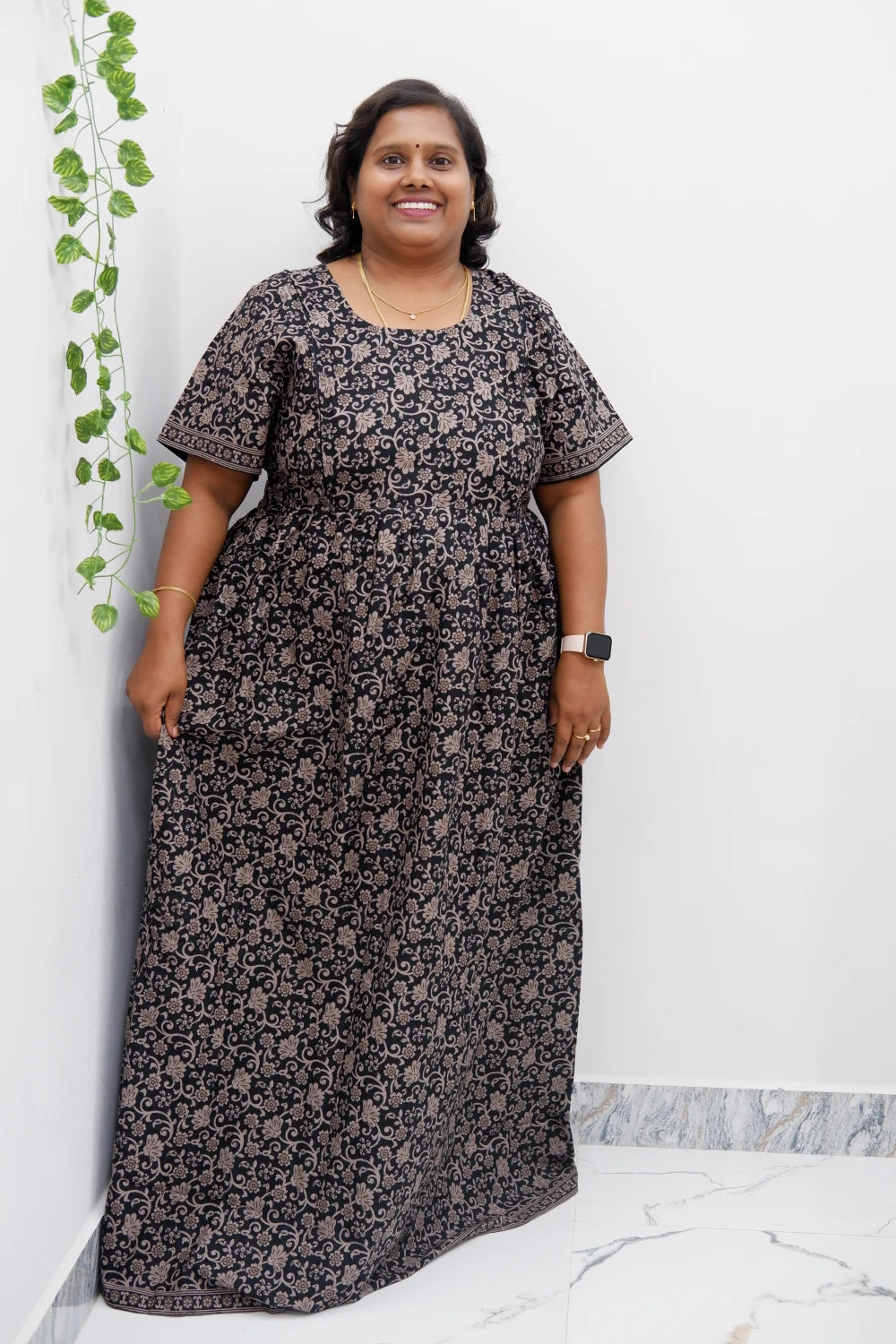 Comfort Fit Maternity Nighty – Side Zip Design