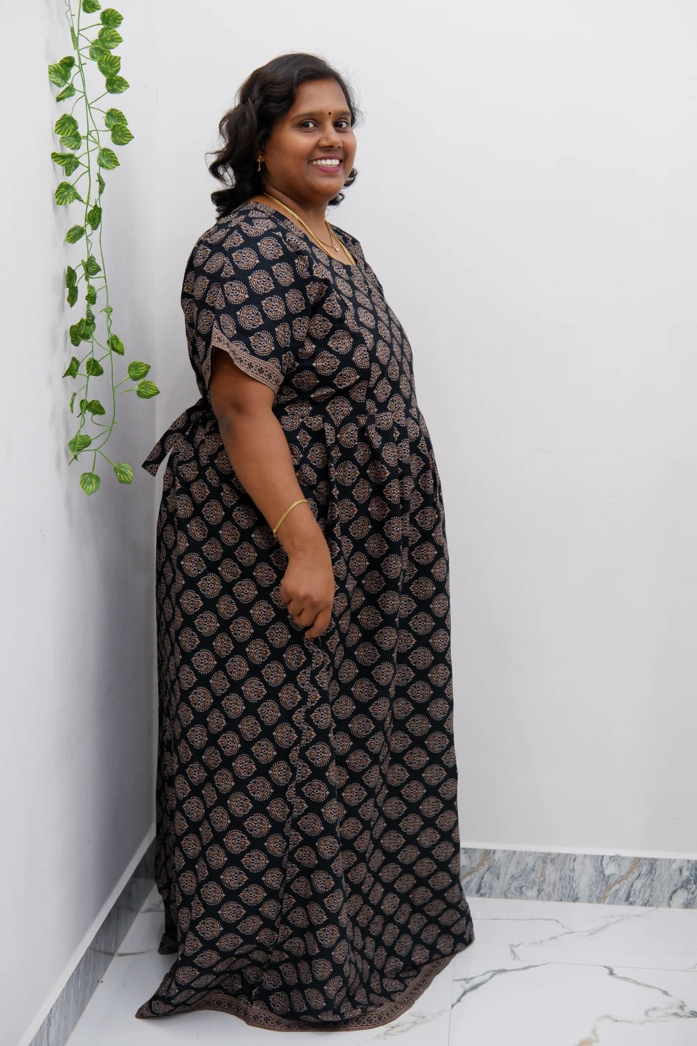 Comfort Fit Maternity Nighty – Side Zip Design