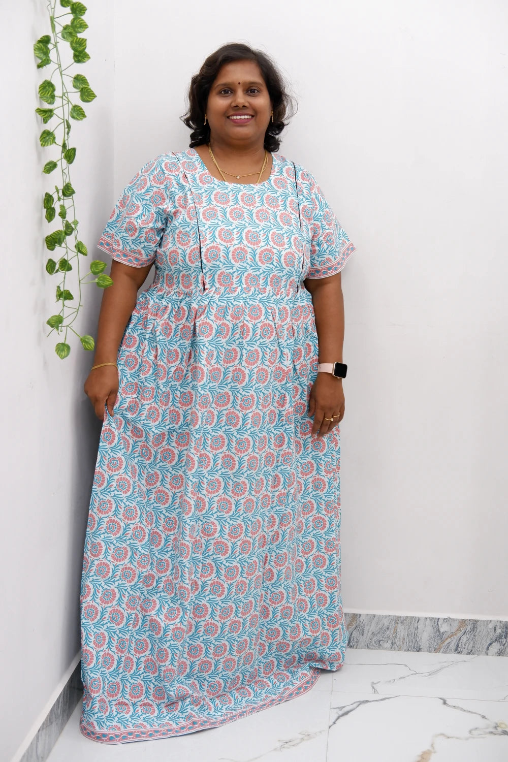 Comfort Fit Maternity Nighty – Side Zip Design