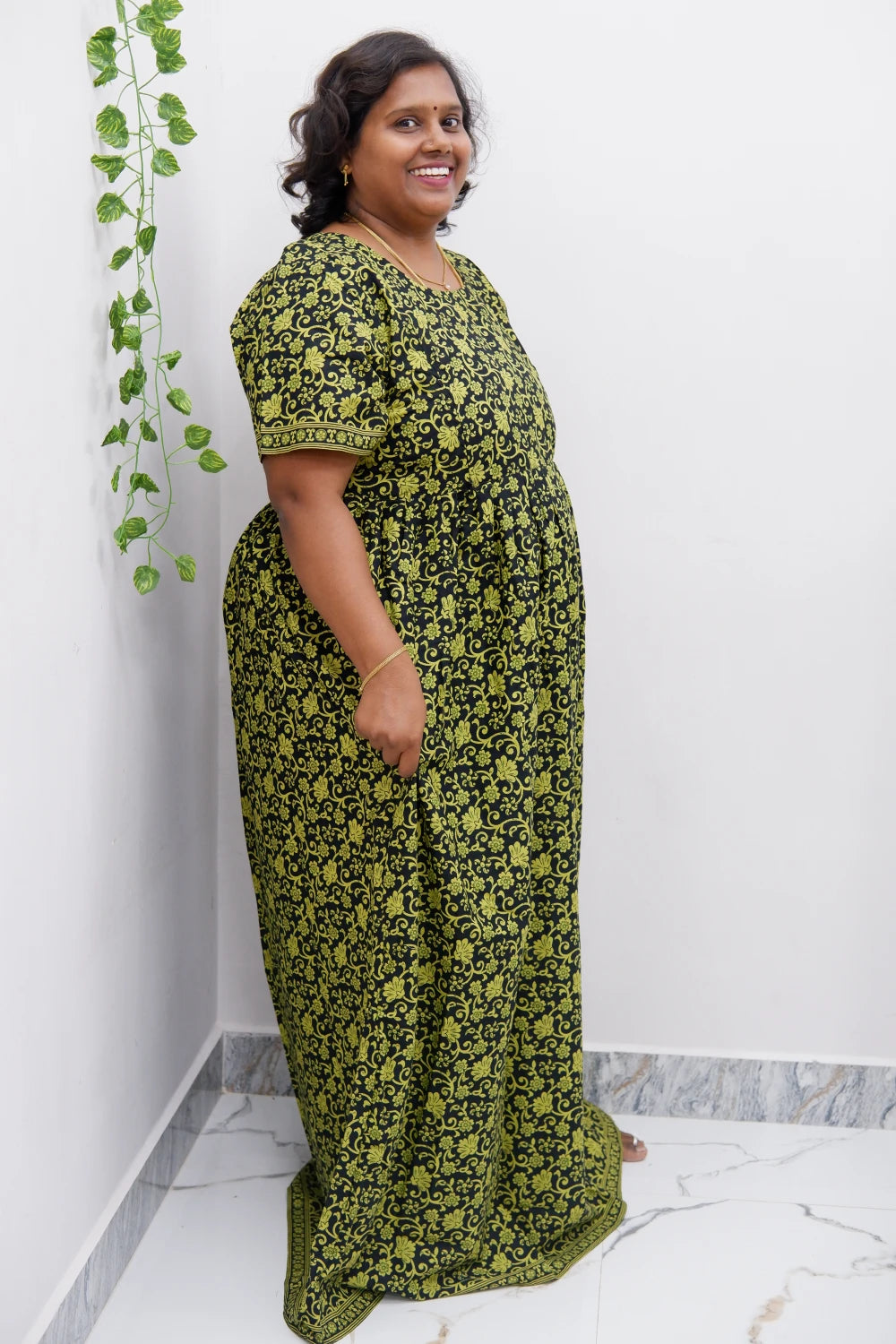 Comfort Fit Maternity Nighty – Side Zip Design