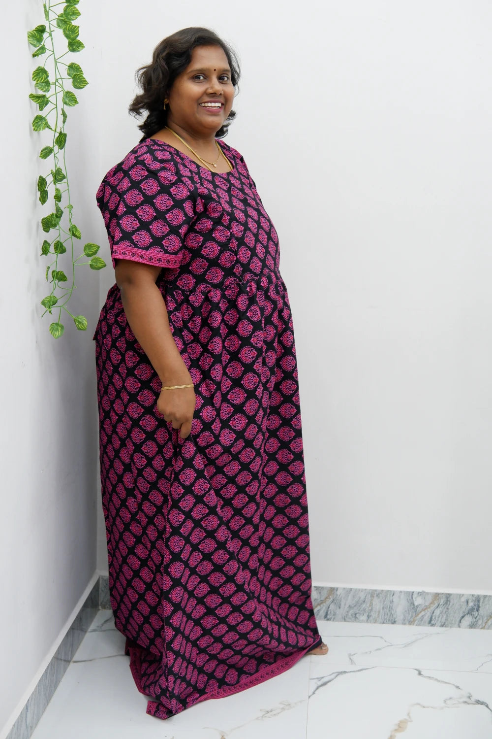 Comfort Fit Maternity Nighty – Side Zip Design