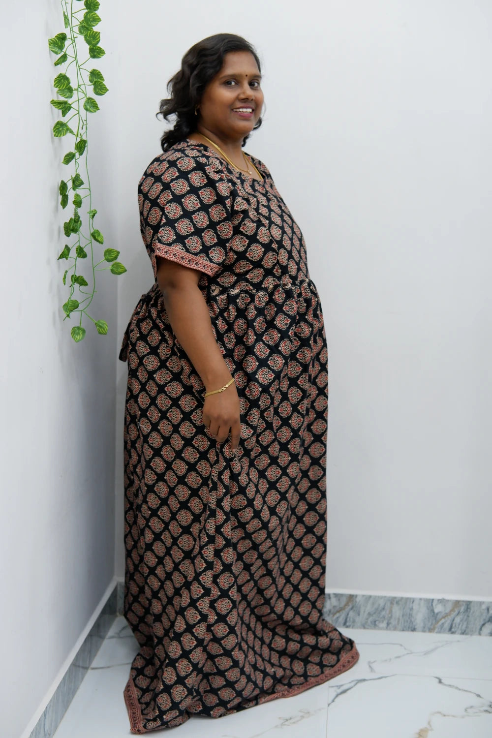 Comfort Fit Maternity Nighty – Side Zip Design