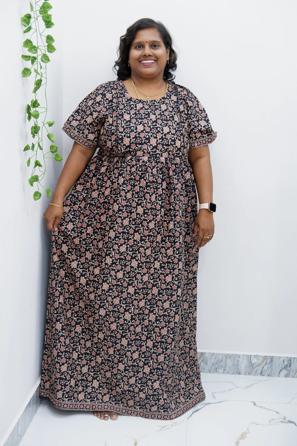 Comfort Fit Maternity Nighty – Side Zip Design