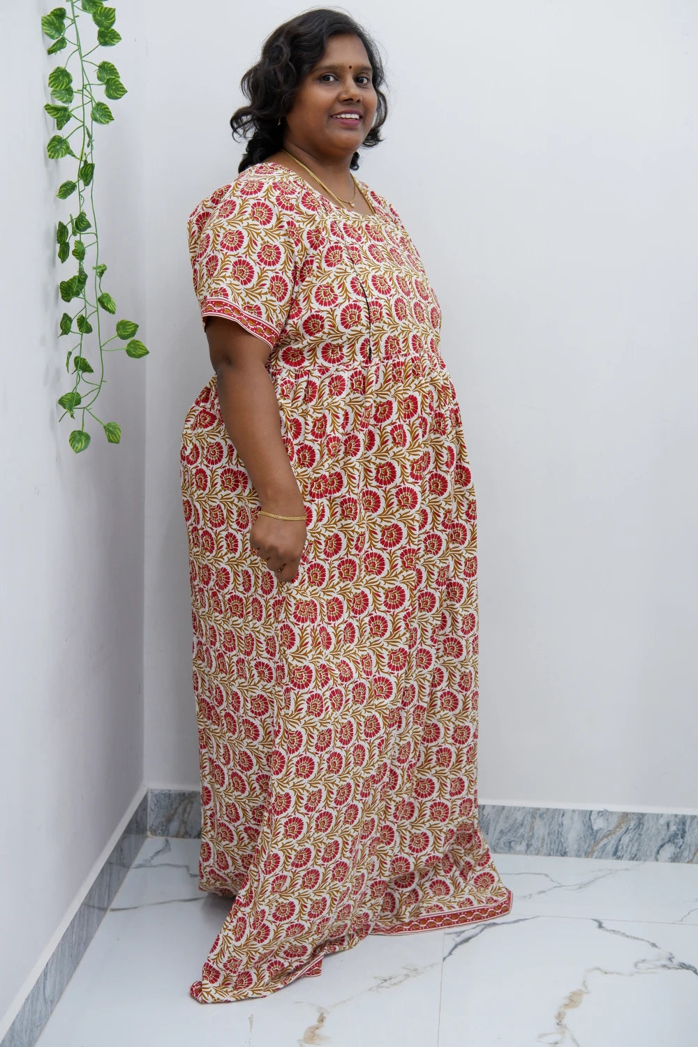 Comfort Fit Maternity Nighty – Side Zip Design