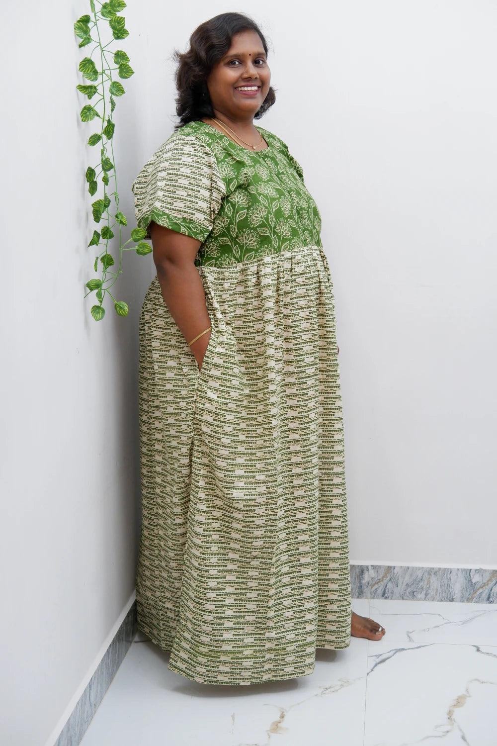 Frock Style Cotton Nighty – Soft & Flowing Fit