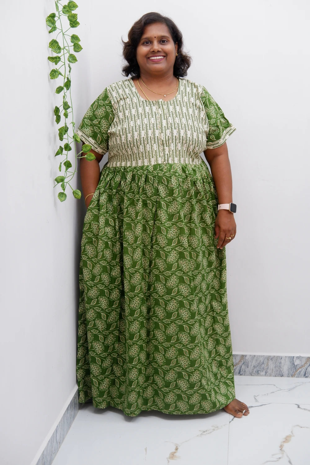 Frock Style Cotton Nighty – Soft & Flowing Fit