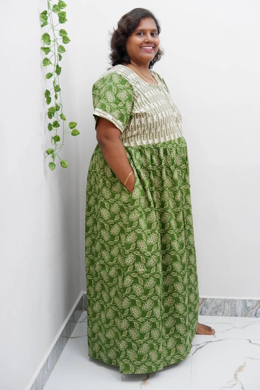 Frock Style Cotton Nighty – Soft & Flowing Fit