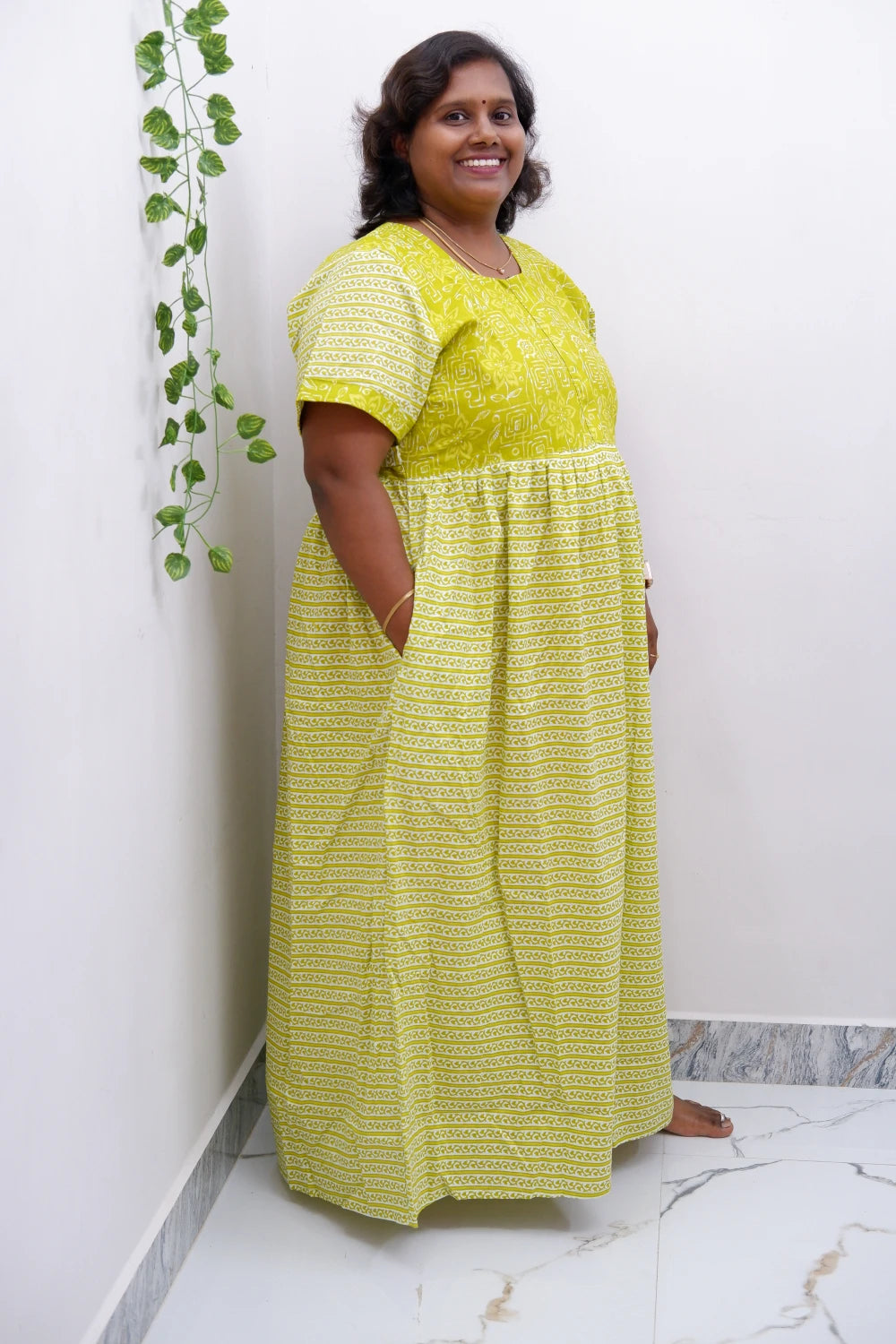 Frock Style Cotton Nighty – Soft & Flowing Fit