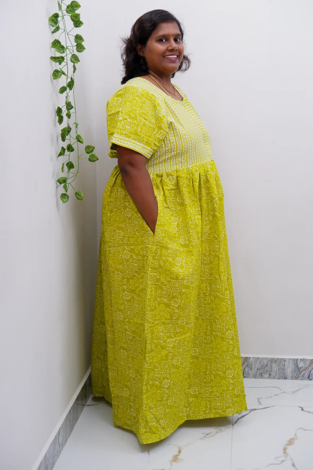 Frock Style Cotton Nighty – Soft & Flowing Fit