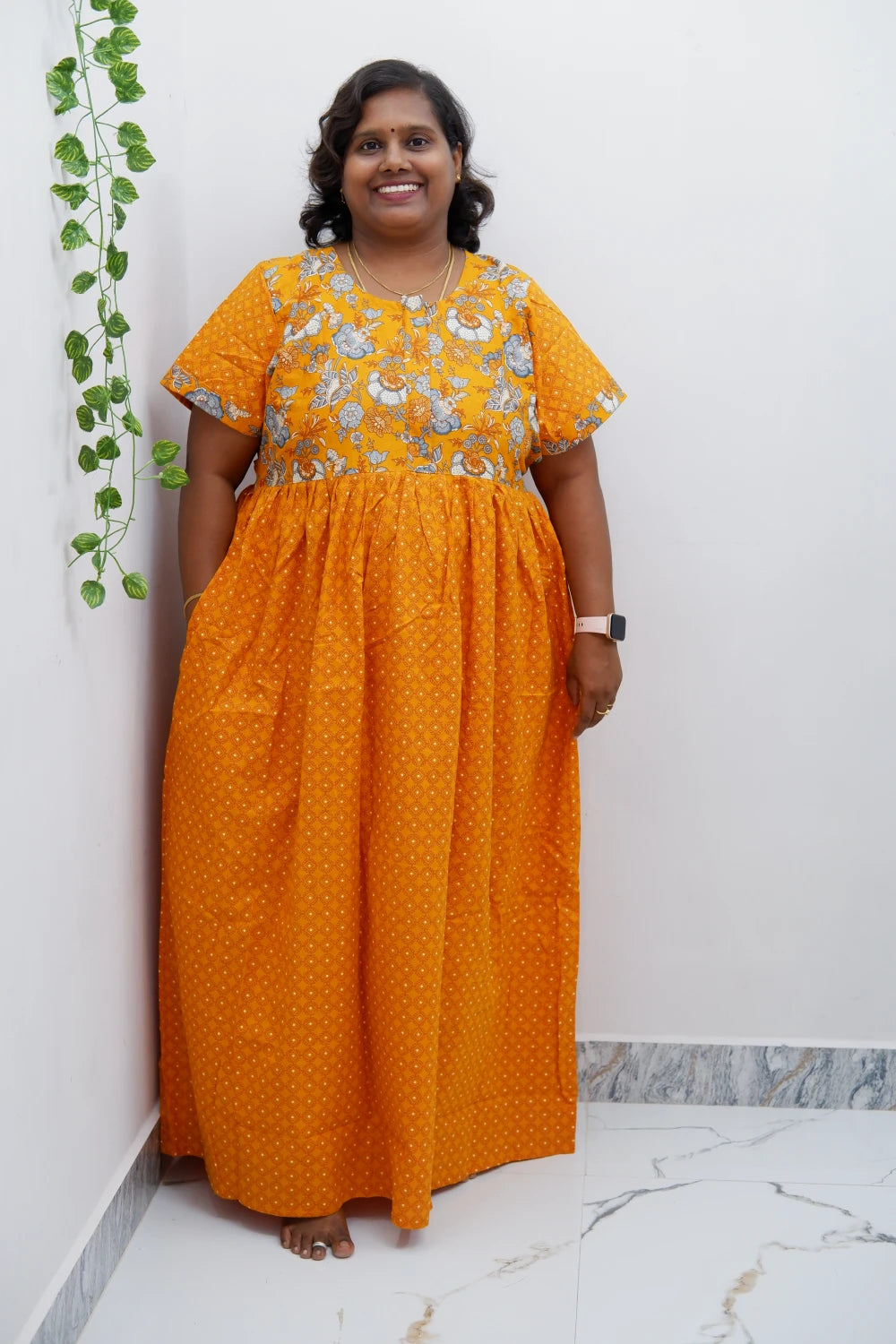 Frock Style Cotton Nighty – Soft & Flowing Fit