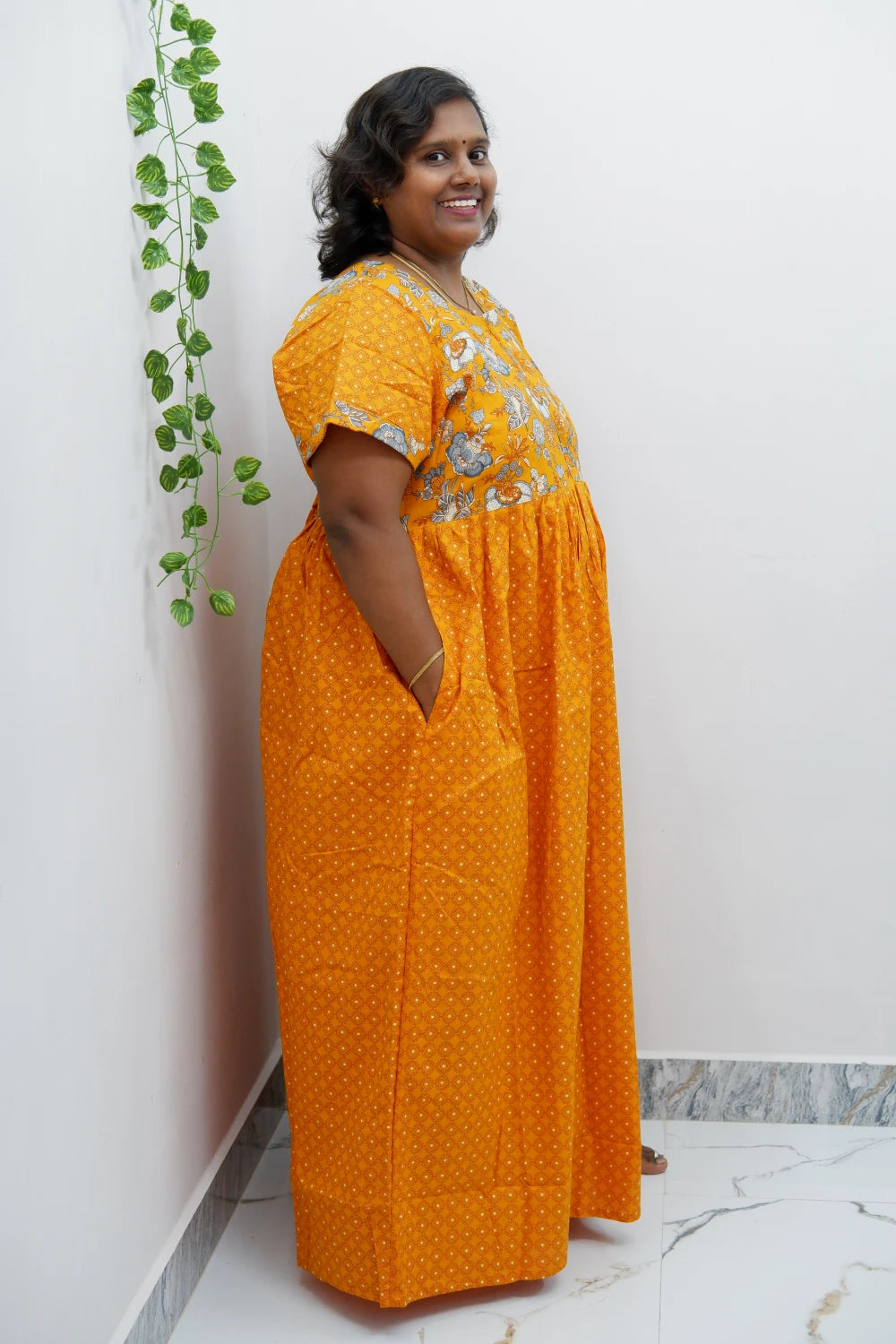 Frock Style Cotton Nighty – Soft & Flowing Fit