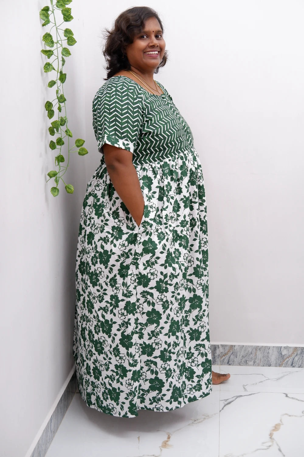 Frock Style Cotton Nighty – Soft & Flowing Fit