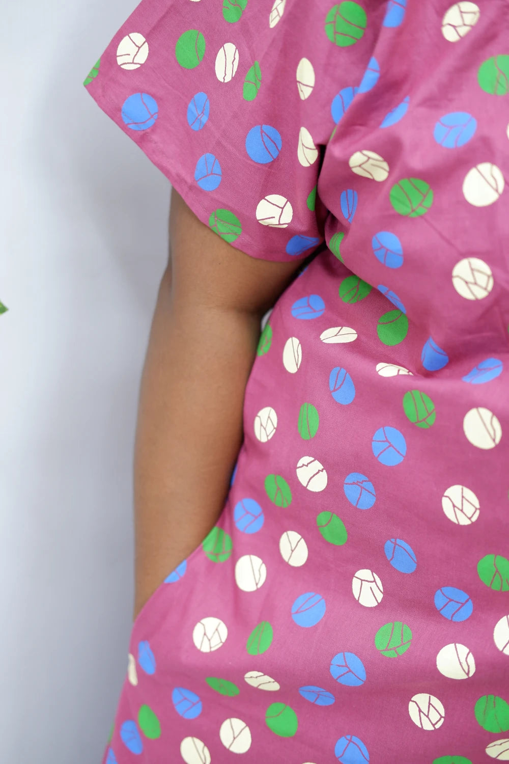 Mirror Work Cotton Nighty with Elegant Embroidery – Soft & Stylis