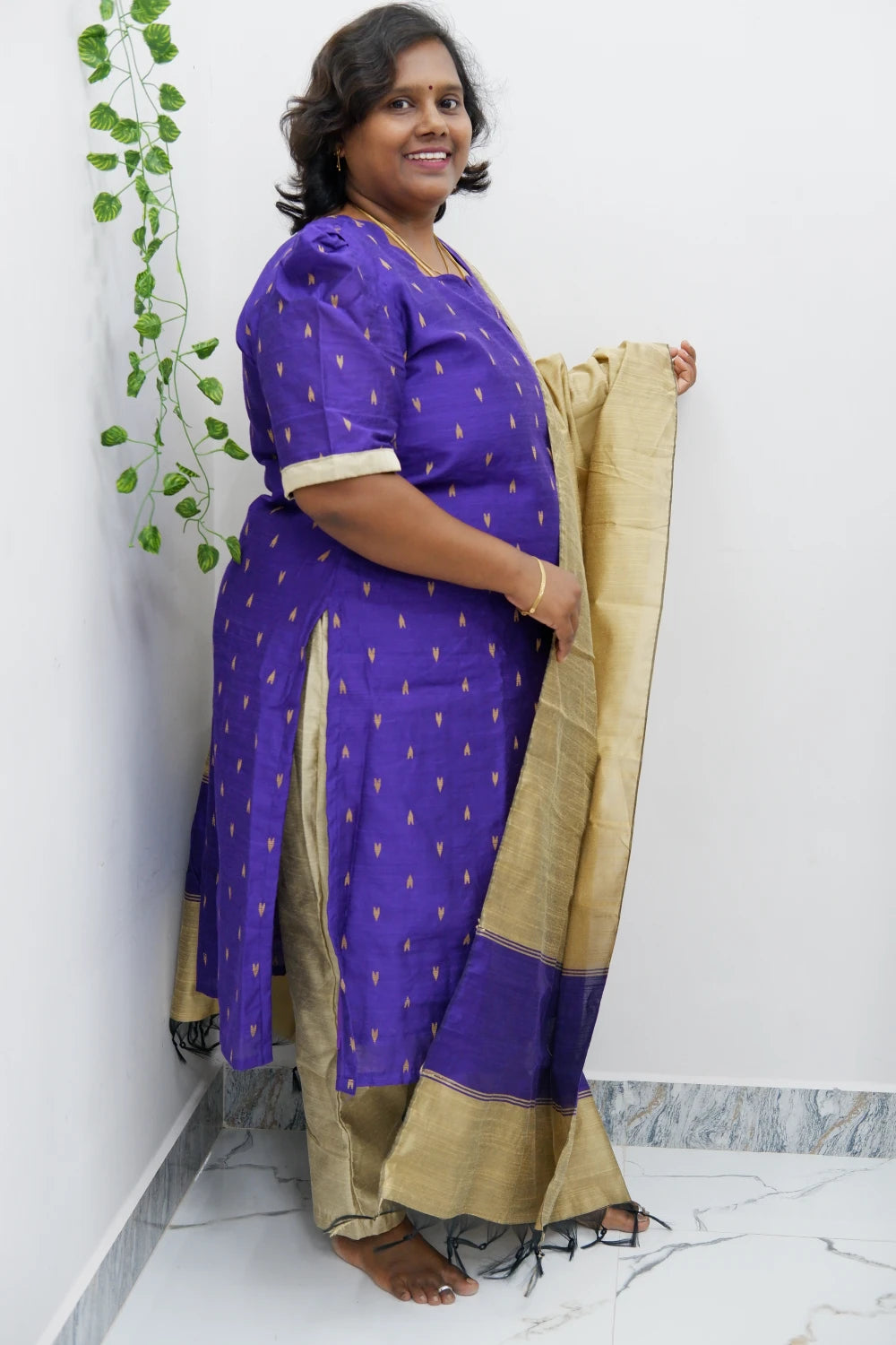 Luxe Salwar Suit with Shawl – Casual & Festive Wear
