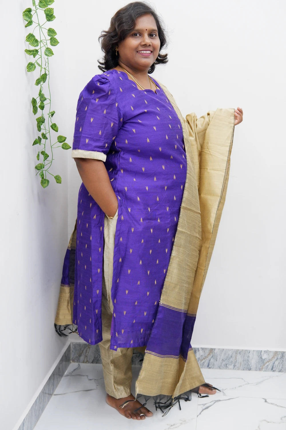 Luxe Salwar Suit with Shawl – Casual & Festive Wear