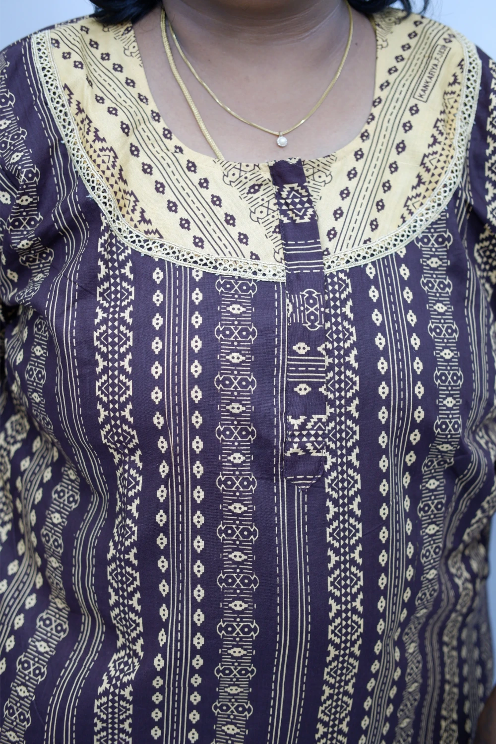 Floral Bliss Round Zip Cotton Nighty