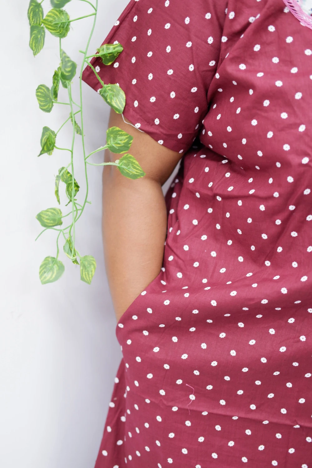 Floral Bliss Round Zip Cotton Nighty