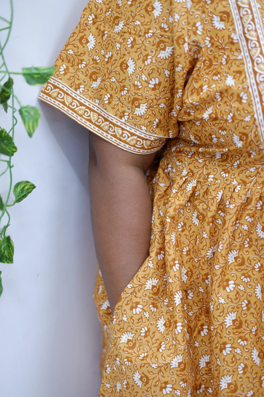 Midi Frock with Back Knot & Front Zip Jyothi Cotton Nighty