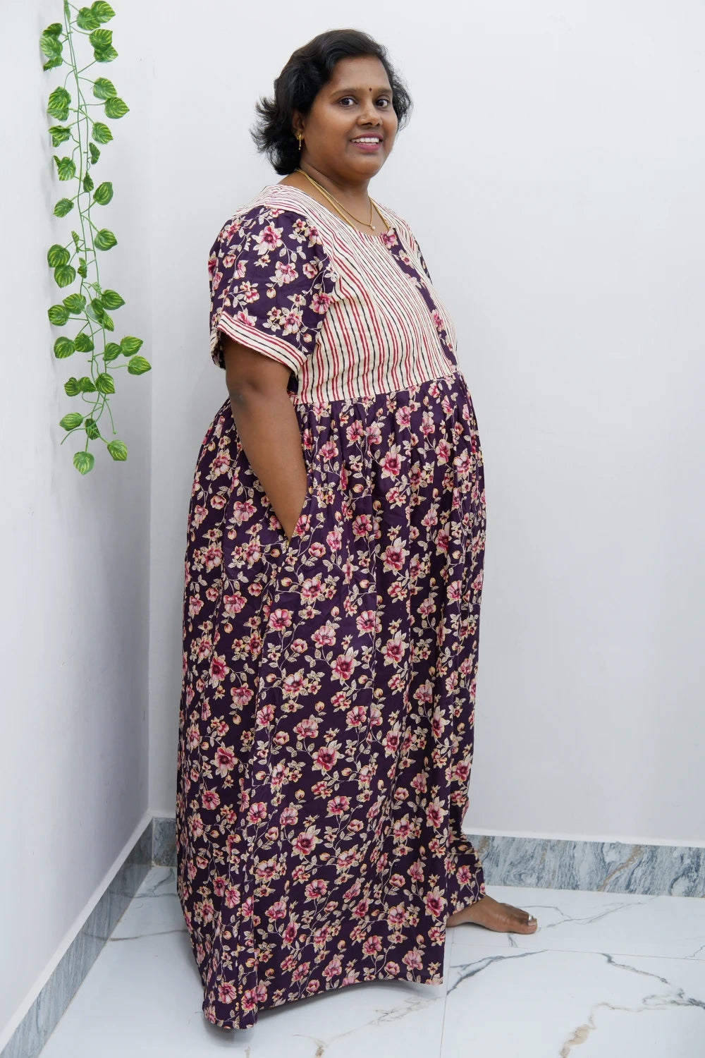 Frock Style Cotton Nighty – Soft & Flowing Fit